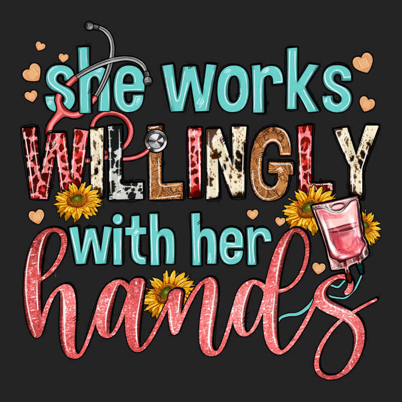 She Works Willingly With Her Hands Vintage Tee by FaDigitalArtStudio | Teevron