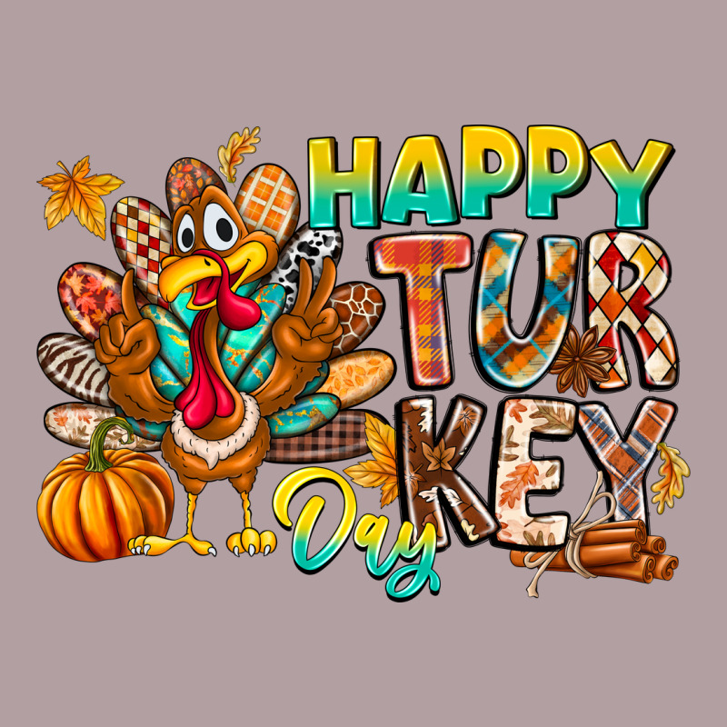 Happy Turkey Day Vintage Hoodie by CowhideDigitalArt | Teevron