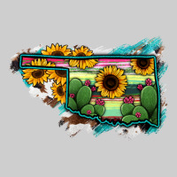 Oklahoma Map Sunflower Cactus Serape Premium Tee | Teevron