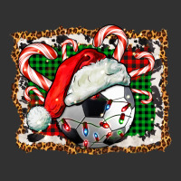 Soccer Ball Christmas With Hat And Candy Cane Urban Heavy Tee | Teevron