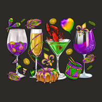 Mardi Gras Wine Glasses Heavy Core Tee | Teevron