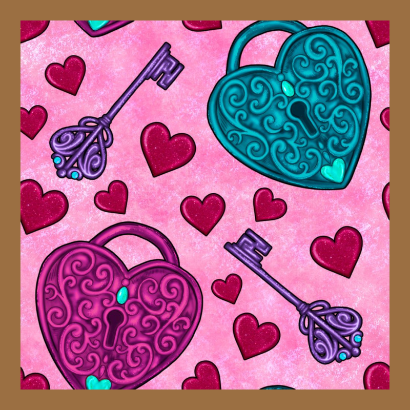 Valentines Day Lock And Key Seamless Pattern Vintage Tee by BundleAndBundleShop | Teevron