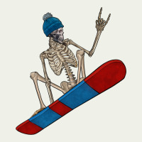 Skeleton Snowboard Urban Heavy Tee | Teevron