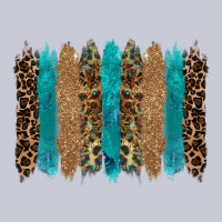 Glitter Turqoise Leopard Tooled Leather Background Heavyweight Hoodie | Teevron