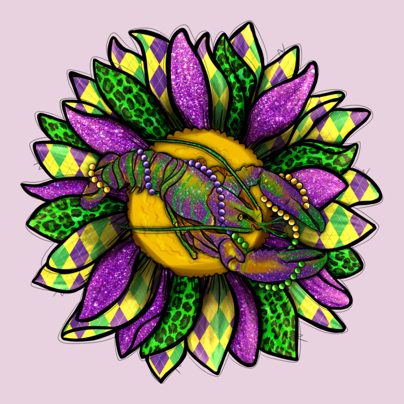 Mardi Gras Sunflower With Crawfish Ladies Tee by BundleAndBundleShop | Teevron