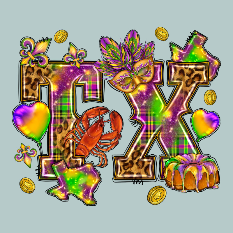 Texas Mardi Gras Heavy Core Tee by HowdyJamesFarm | Teevron