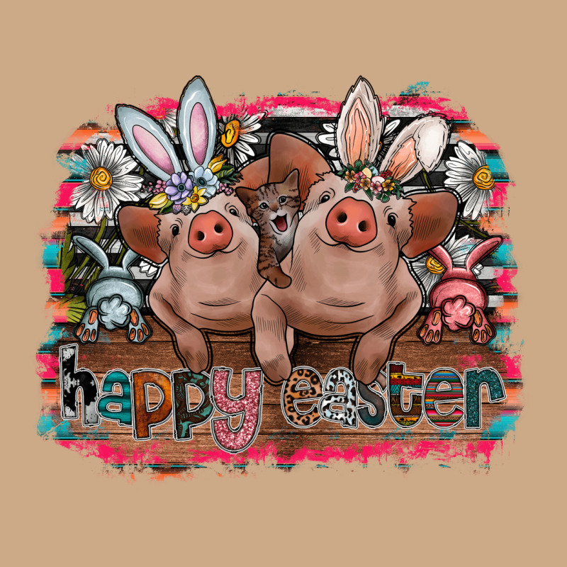 Happy Easter Vintage Hoodie by CowhideDigitalArt | Teevron