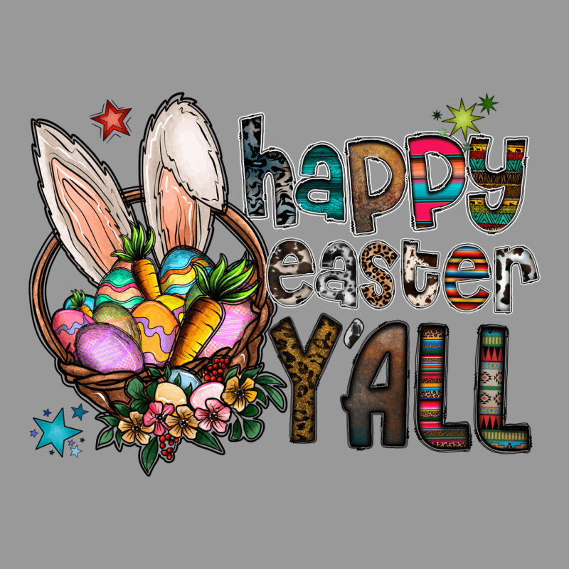 Happy Easter Y All Vintage Hoodie by CowhideDigitalArt | Teevron
