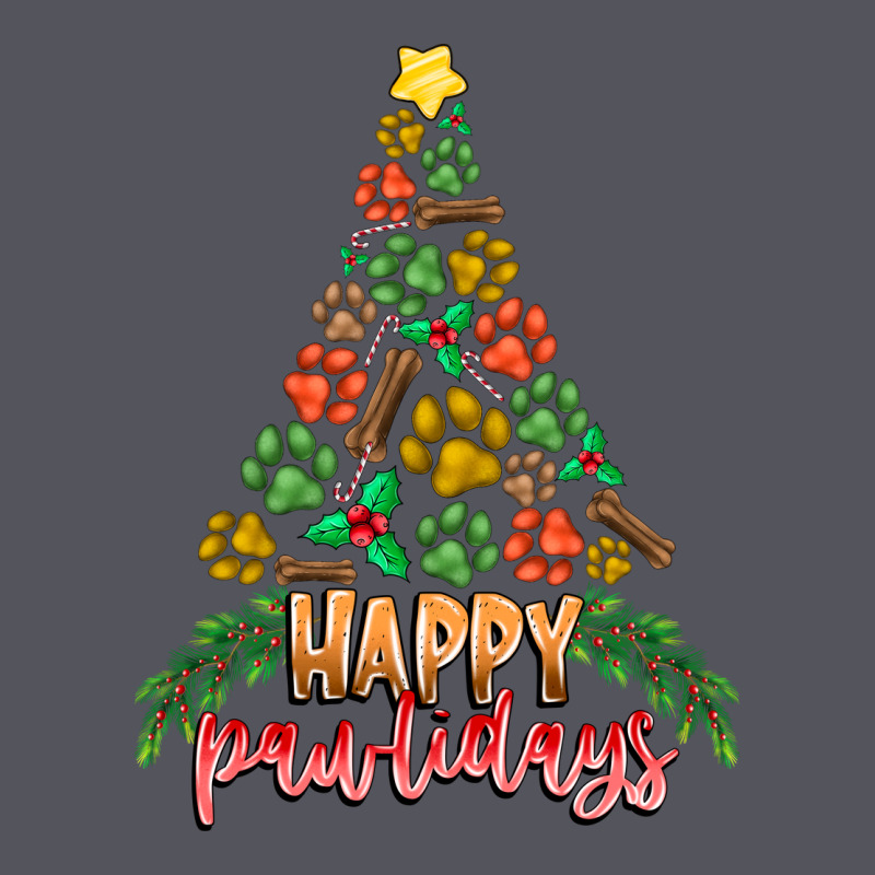 Paw Print Christmas Tree Vintage Hoodie by CowhideDigitalArt | Teevron