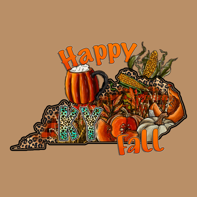 Happy Fall Vintage Hoodie by CowhideDigitalArt | Teevron