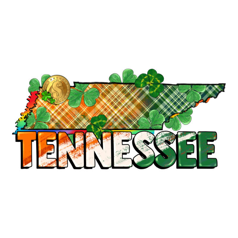 Tennessee Map St Patrick's Day Ladies Tee by FaDigitalArtStudio | Teevron