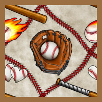 Baseball Glove And Bat Seamless Pattern Vintage Tee | Teevron