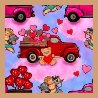 Valentines Day Truck And Cupid In The Sky Seamless Pattern Vintage Tee | Teevron