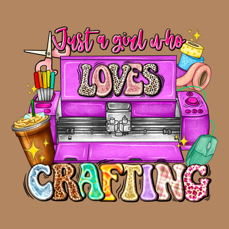 Just A Girl Who Loves Crafting Long Sleeve Tee by CowhideDigitalArt | Teevron