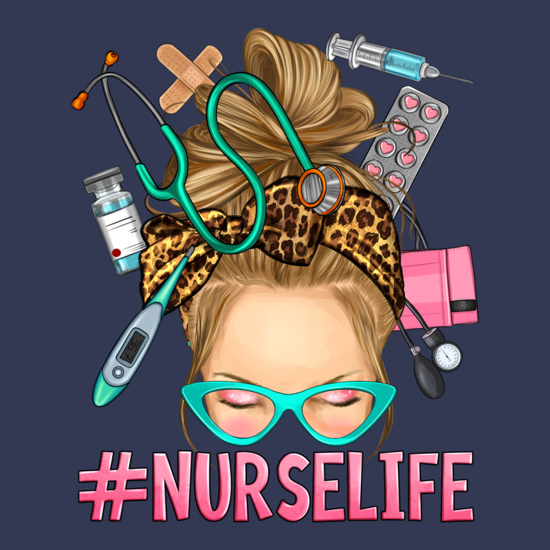 Blonde Messy Bun Nurse Life Heavyweight Hoodie by RanaPortraitStore | Teevron