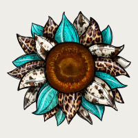 Sunflower Cowhide Zipper Hoodie | Teevron