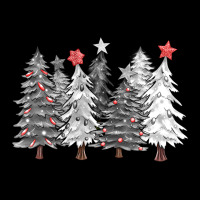 Black And White Christmas Trees With Lights Premium Tee | Teevron