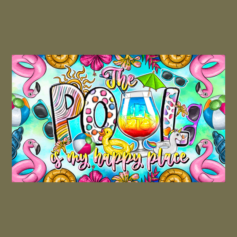 The Pool Is My Happy Place Vintage Hoodie by CowhideDigitalArt | Teevron