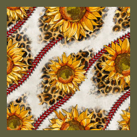 Baseball Sunflowers And Leopard Seamless Pattern Vintage Tee | Teevron