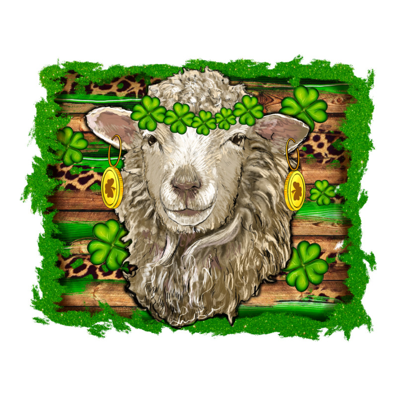 St Patricks Day Sheep Shamrock Gold  Serape Leopard Glitter Classic Tee by Artiststas | Teevron