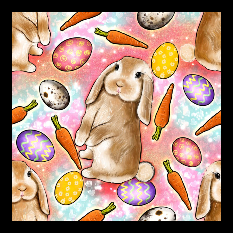Happy Easter Bunny Seamless Pattern Ladies Tee by BundleAndBundleShop | Teevron