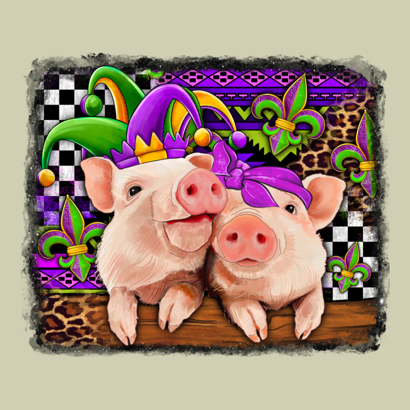 Mardi Gras Western Leopard Pigs Heavy Core Tee by Jasminsmagicworld | Teevron