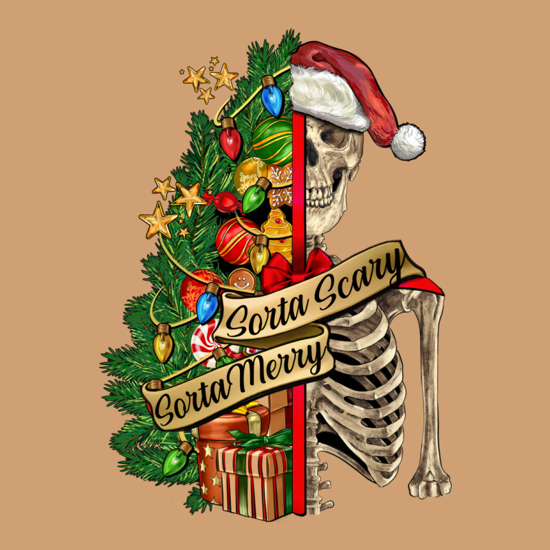 Sorta Merry Sorta Scary Skeleton Vintage Tee by FaDigitalArtStudio | Teevron