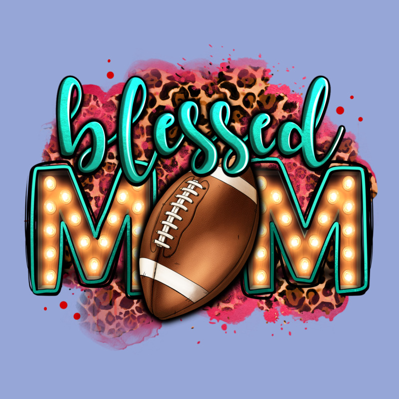 Blessed American Football Mom Lightbulb Letters Classic Tee by OliviaCreatesArt | Teevron