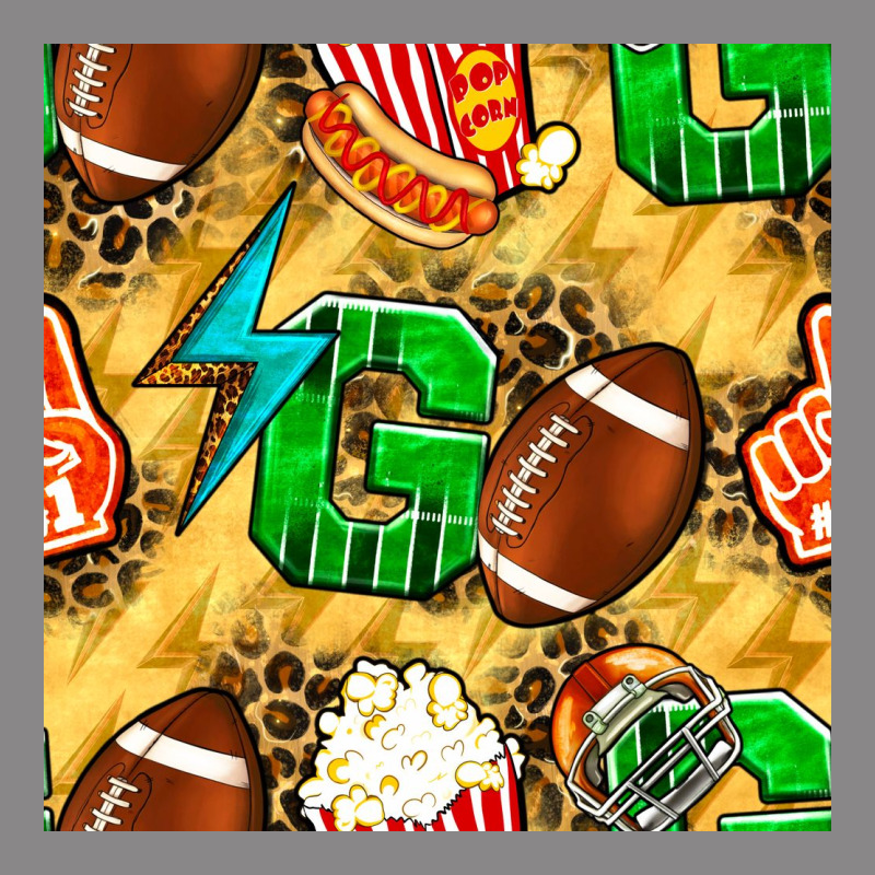 American Football Go With Thunder And Leopard  Seamless Pattern Vintage Tee by BundleAndBundleShop | Teevron