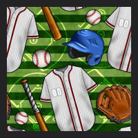 Baseball Uniform And Field Seamless Pattern Vintage Tee | Teevron