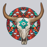 Turquoise Aztec Bullskull Heavyweight Sweatshirt | Teevron