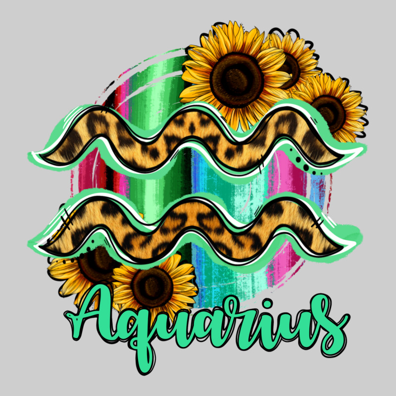Aquarius Zodiac Sign Sunflower Leopard Serape Premium Tee by RanaPortraitStore | Teevron