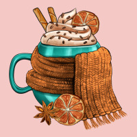 Winter Coffee Cup With Scarf Urban Heavy Tee | Teevron