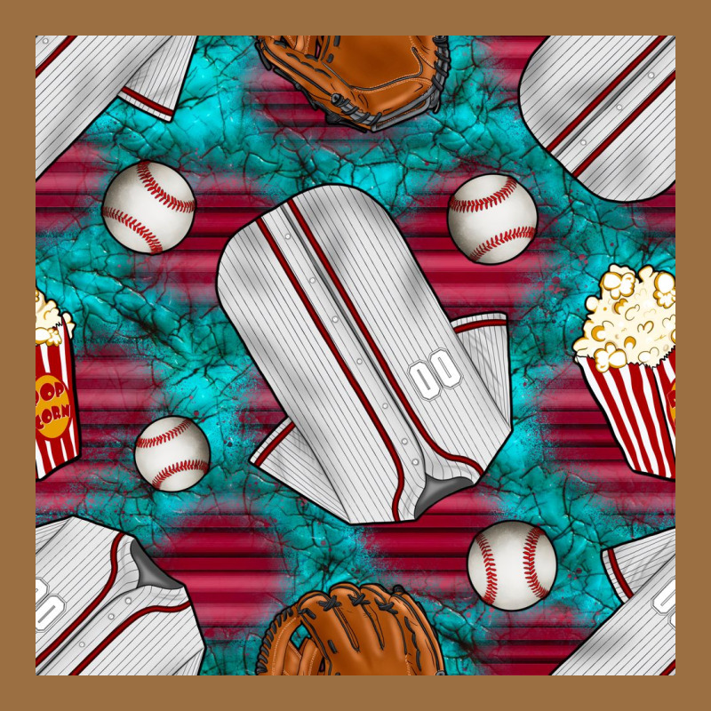 Baseball  Uniform With Turquoise Gemstone Seamless Pattern Vintage Tee by BundleAndBundleShop | Teevron