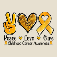 Peace Love Cure Childhood Cancer Urban Heavy Tee | Teevron