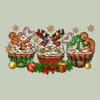 Christmas Cupcake With Gingerbreads Bbs Ladies Tee | Teevron