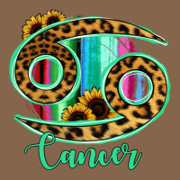 Cancer Zodiac Sign Sunflower Leopard Serape Premium Tee | Teevron