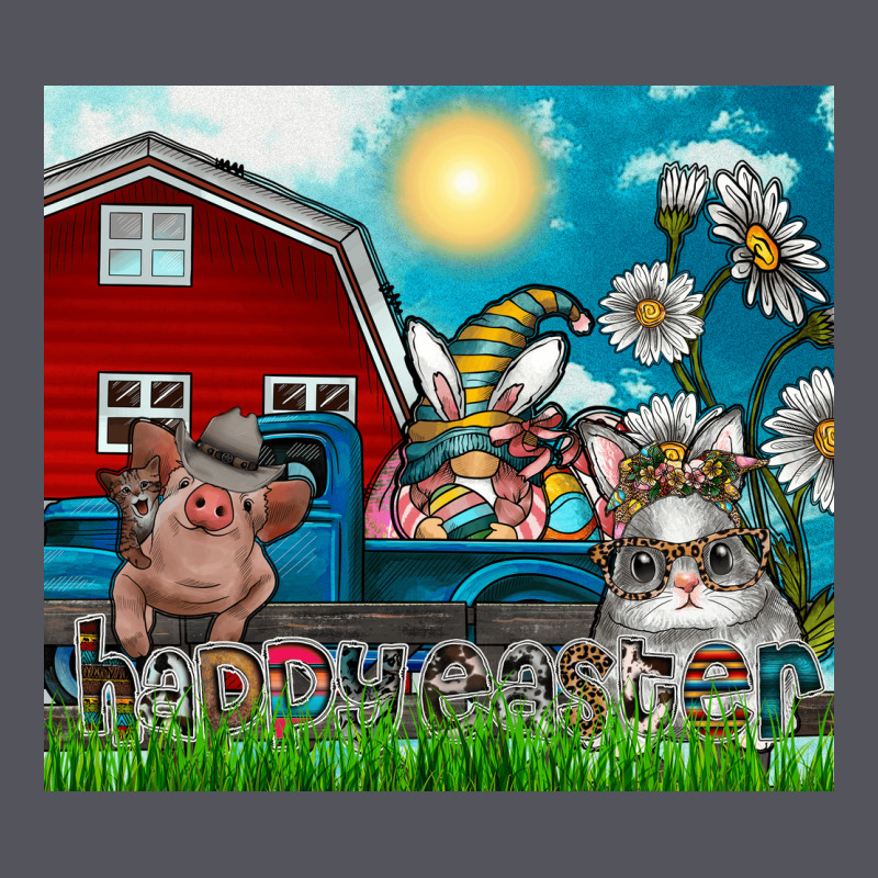 Happy Easter Vintage Hoodie by CowhideDigitalArt | Teevron