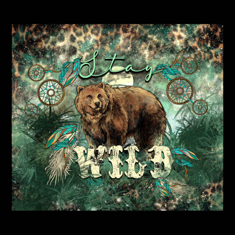 Stay Wild Bear Tumbler Heavy Core Tee by HowdyJamesFarm | Teevron
