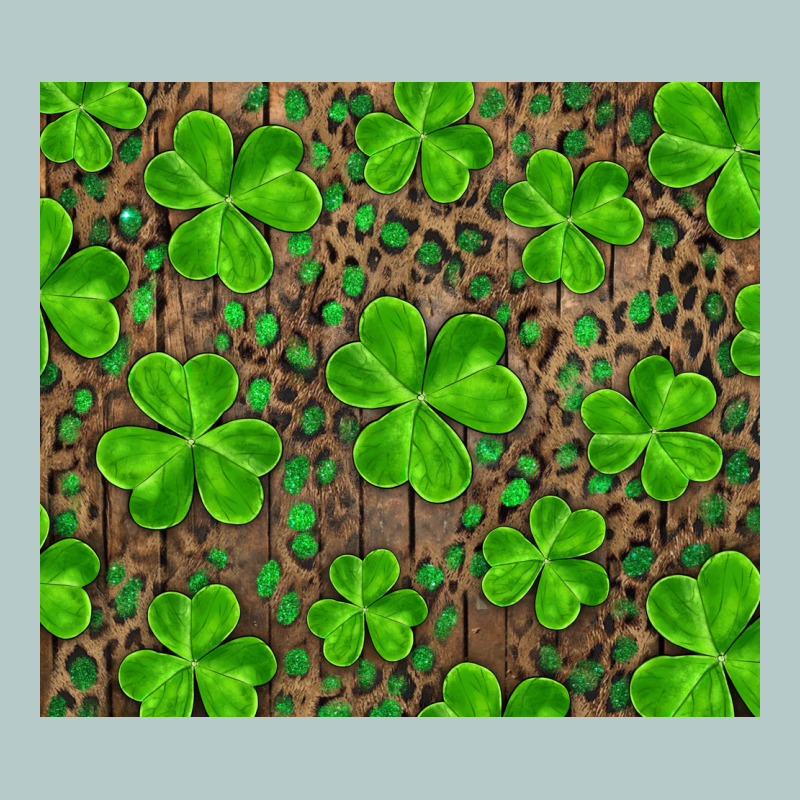 Saint Patricks Day Shamrock And Leopard Heavy Core Tee by RanaPortraitStore | Teevron