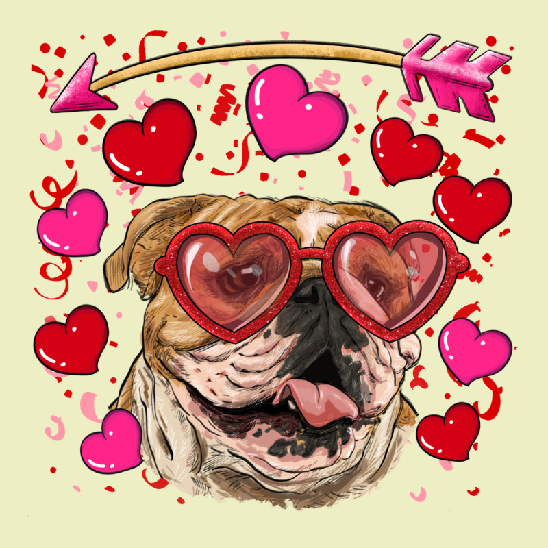 Valentine's Day  Brown English Bulldog Urban Hoodie by RanaPortraitStore | Teevron
