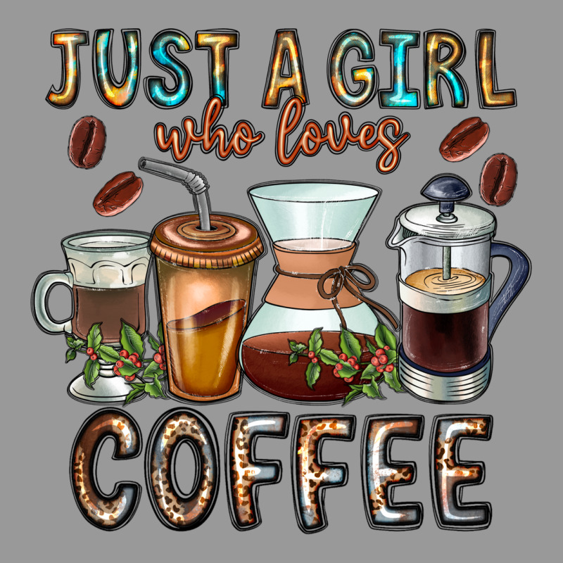 Just A Girl Who Loves Coffee Vintage Hoodie by CowhideDigitalArt | Teevron