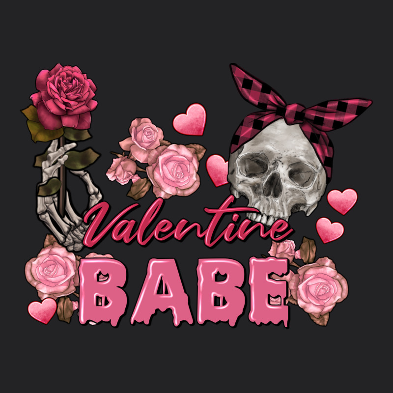 Valentine Babe Valentine's Day Skull Vintage Tee by FaDigitalArtStudio | Teevron