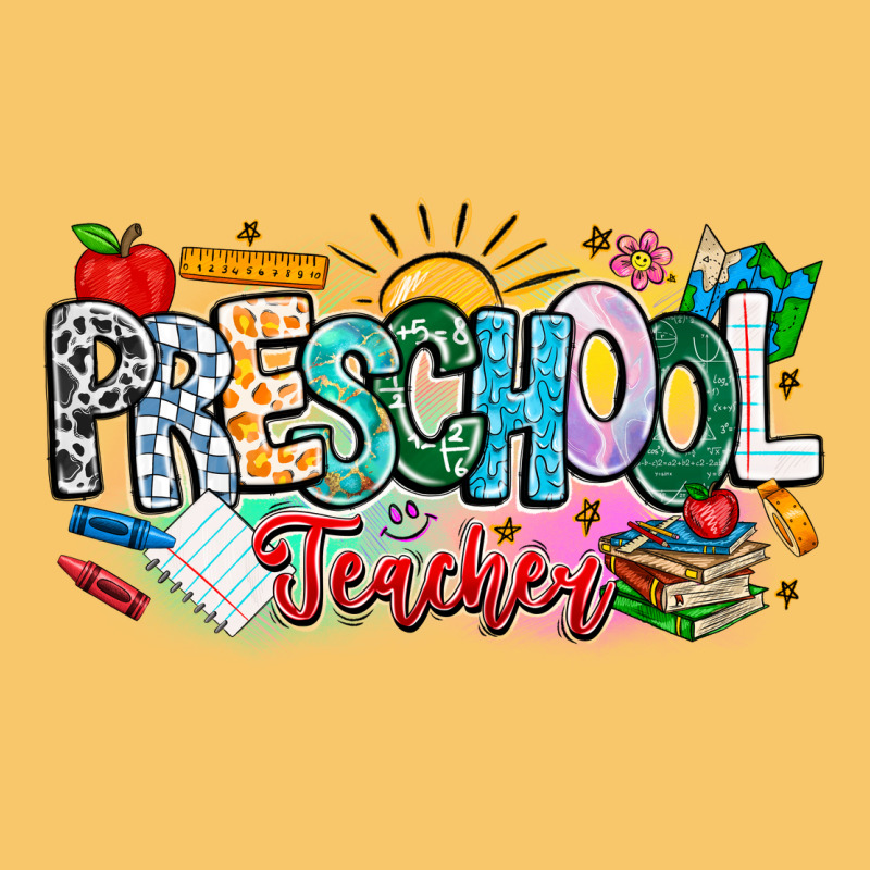 Precschool Teacher Vintage Hoodie by CowhideDigitalArt | Teevron