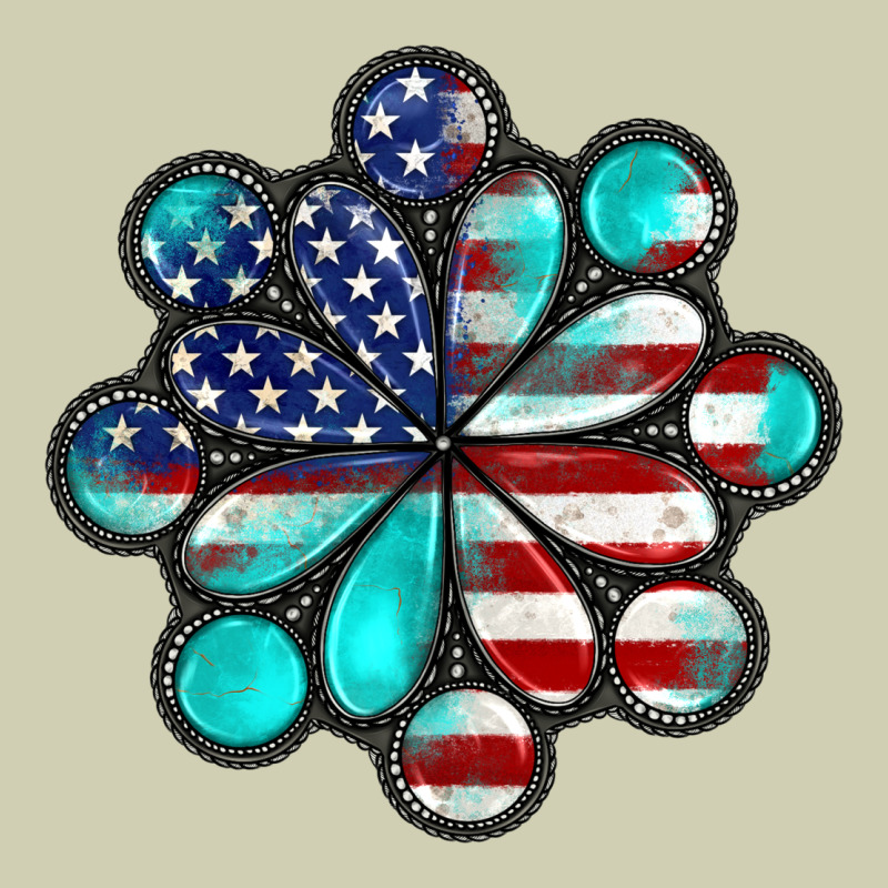 American Flag Turquoise Gemstone 4th Of July Heavy Core Tee by CowGirlArtShop | Teevron