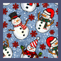 Christmas Snowman Seamless Pattern Vintage Tee | Teevron