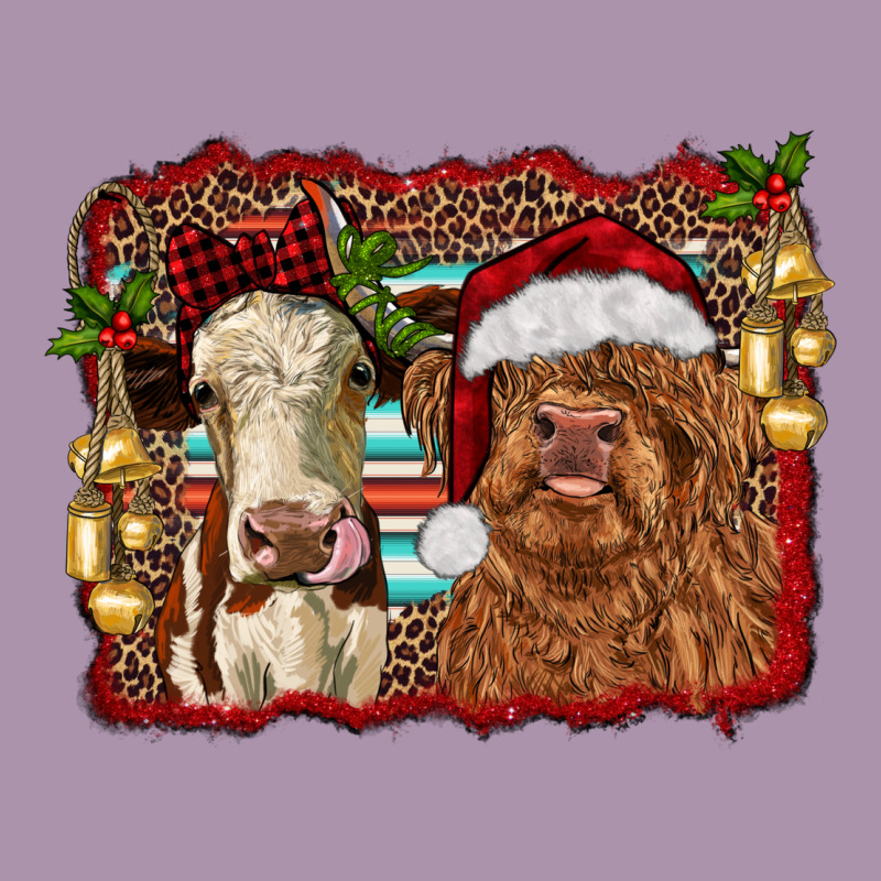 Christmas Heifer And Highland Cow With Serape Background Heavyweight Hoodie by RanaPortraitStore | Teevron