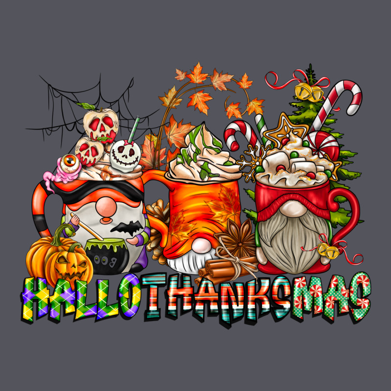 Hallothanksmas Gnome Coffee Cups Vintage Hoodie by CowhideDigitalArt | Teevron