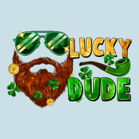 Lucky Dude Saint Patricks Bearded Man Ladies Tee | Teevron