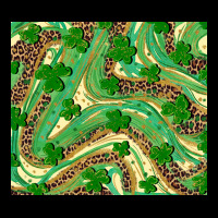 St. Patrick's Day Shamrock Leopard Heavy Core Tee | Teevron